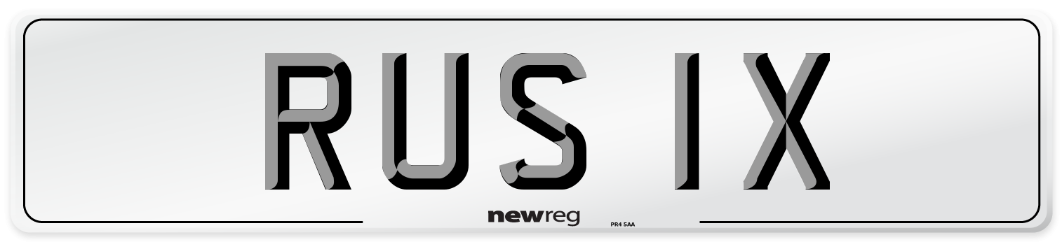 RUS 1X Number Plate from New Reg